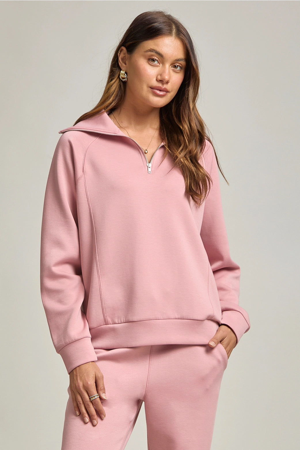 Quarter Zip Pullover + Jogger Modal Travel Set