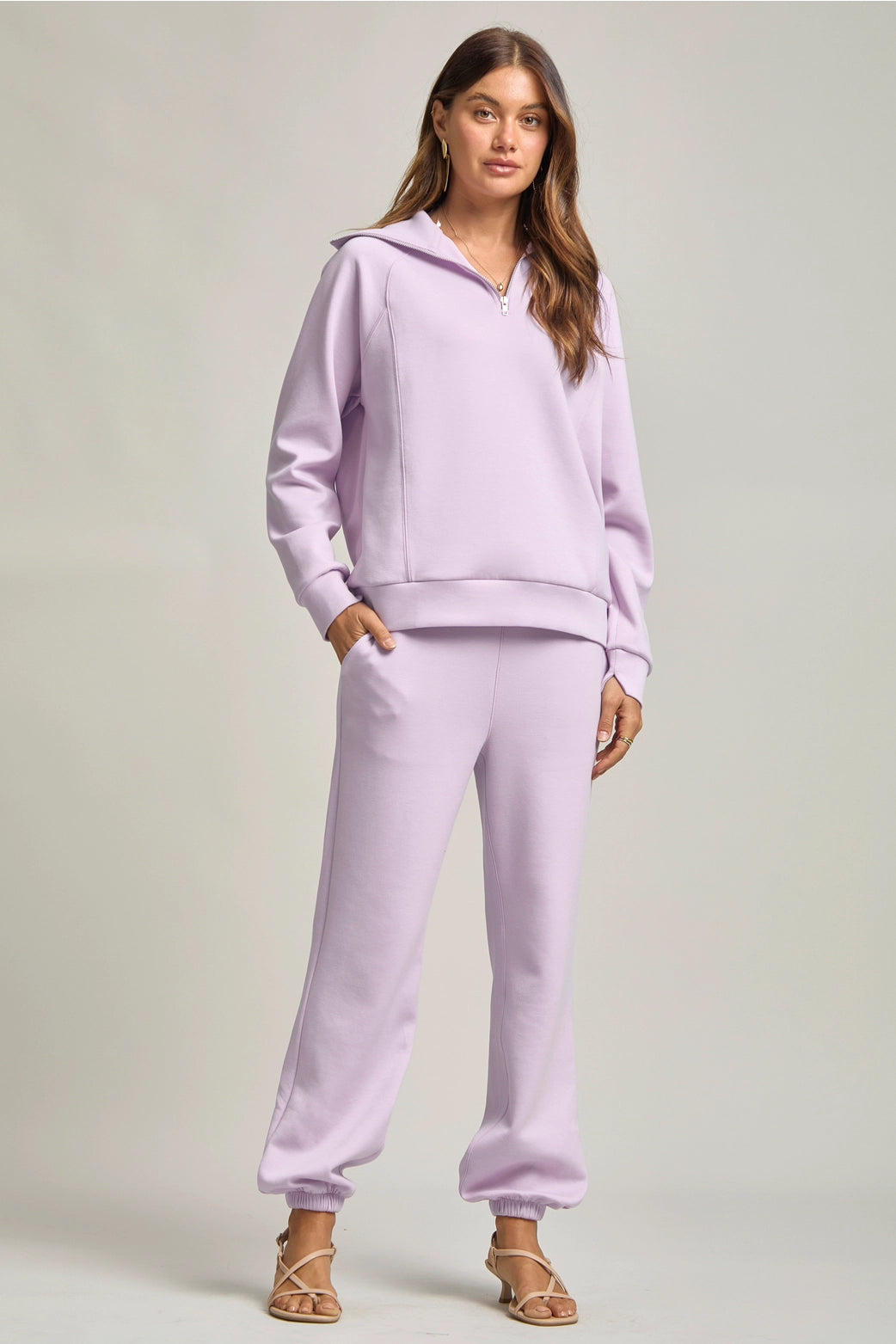Quarter Zip Pullover + Jogger Modal Travel Set